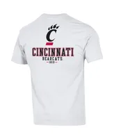 Men's Champion White Cincinnati Bearcats Stack 2-Hit T-shirt