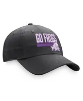 Men's Top of the World Charcoal Tcu Horned Frogs Slice Adjustable Hat