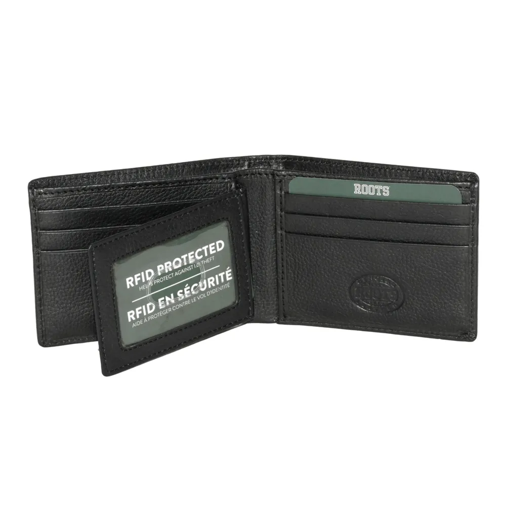 Roots Men's Men Leather Slimfold Wallet with Removable Passcase