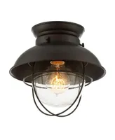 Trade Winds Lakeshore Semi-Flush Mount Ceiling Light in Oil Rubbed Bronze