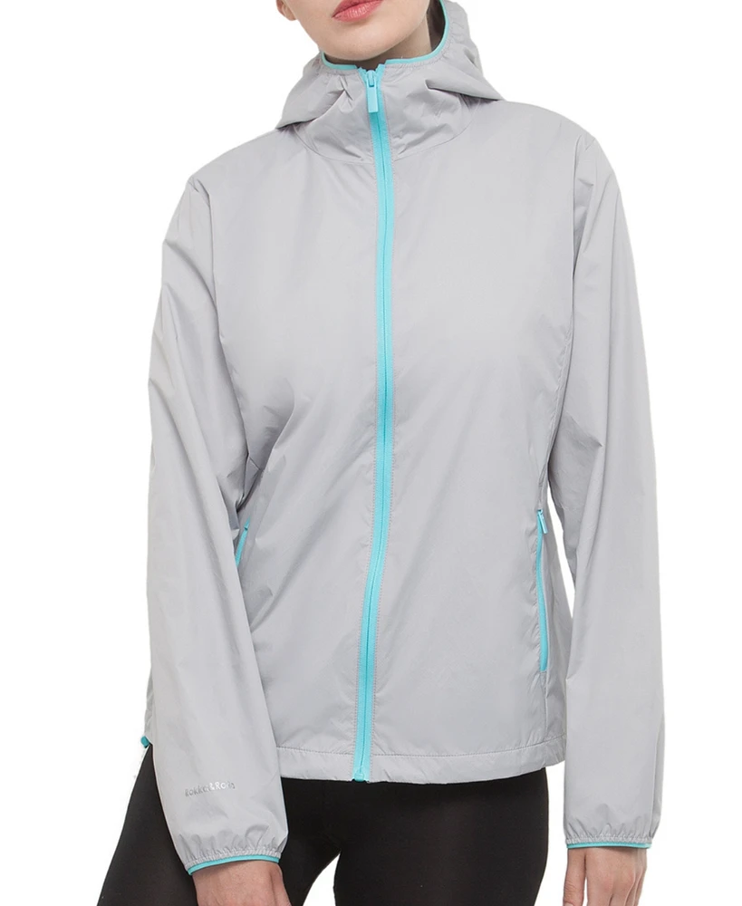 Rokka&Rolla Women's Packable Mesh Lined Jacket Lightweight Windbreaker