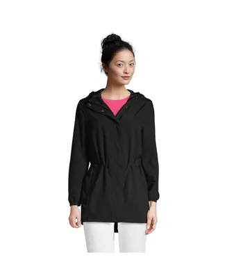 Lands' End Women's Waterproof Hooded Packable Raincoat