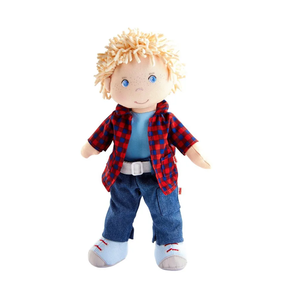 Nick 12" Soft Boy Doll with Blonde Hair and Embroidered Face