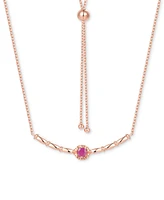 Ruby Polished Bar 18" Bolo Necklace (1/3 ct. t.w.) Gold-Plated Sterling Silver (Also & Sapphire)