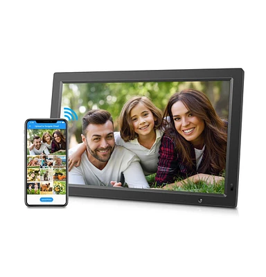 19 in Cloud Photo Frame, Black, 20GB Cloud Storage, Motion/App Support