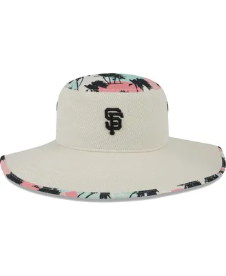 Men's New Era Natural San Francisco Giants Retro Beachin' Bucket Hat