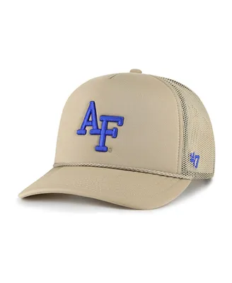 Men's '47 Brand Khaki Air Force Falcons Foam Front Mesh Trucker Snapback Hat