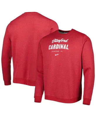 Men's Nike Cardinal Stanford Vault Stack Club Fleece Pullover Sweatshirt