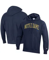 Men's Champion Navy Notre Dame Fighting Irish Team Arch Reverse Weave Pullover Hoodie