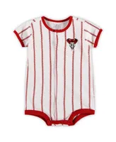 Infant Boys and Girls White Arizona Diamondbacks Pinstripe Power Hitter Romper