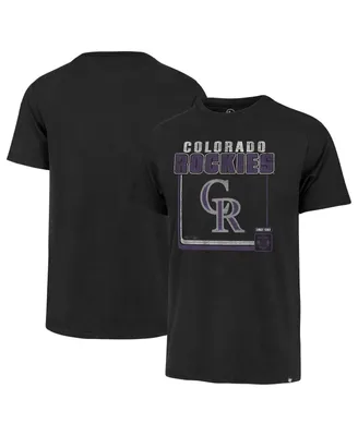 Men's '47 Brand Black Colorado Rockies Borderline Franklin T-shirt