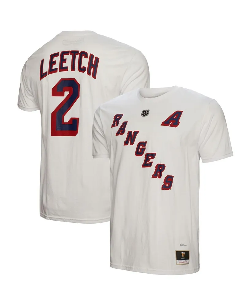 Men's Mitchell & Ness Brian Leetch White New York Rangers Name and Number T-shirt