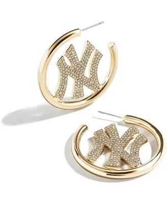 Women's Baublebar New York Yankees Hoops Earrings