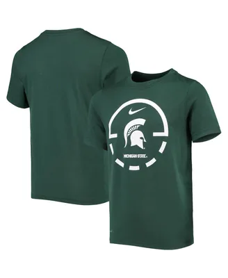 Big Boys and Girls Nike Green Michigan State Spartans Team Basketball Legend Performance T-shirt