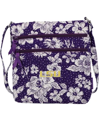 Women's Vera Bradley Lsu Tigers Rain Garden Triple-Zip Hipster Crossbody Bag