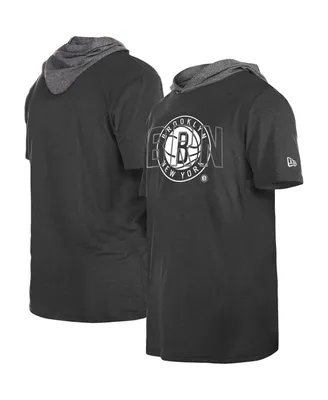 Men's New Era Black Brooklyn Nets Active Hoodie T-shirt