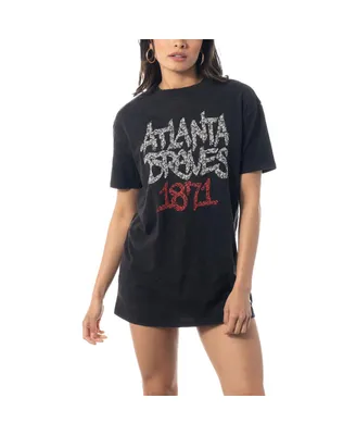 Women's The Wild Collective Black Atlanta Braves T-shirt Dress