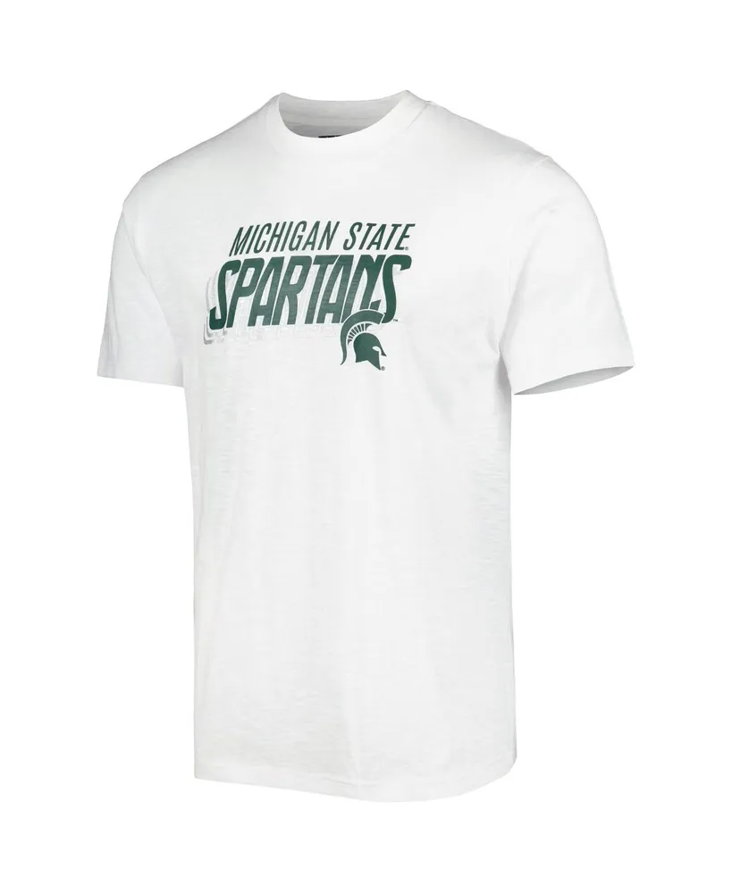 Men's Concepts Sport Green, White Michigan State Spartans Downfield T-shirt and Shorts Set