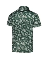 Men's Columbia Green Michigan State Spartans Super Terminal Tackle Omni-Shade Polo Shirt