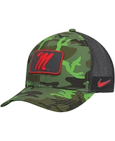 Men's Nike Camo, Black Ole Miss Rebels Classic99 Veterans Day Trucker Snapback Hat