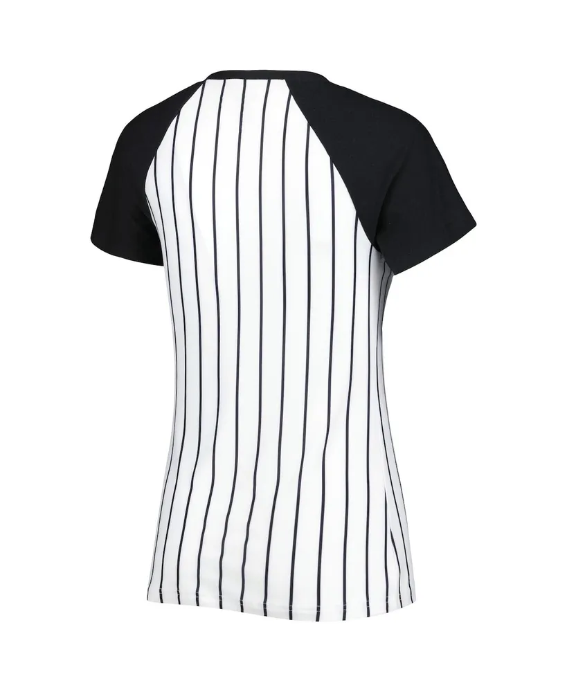 Women's New York Yankees Concepts Sport White Reel Pinstripe Sleep Shorts
