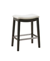 Madison Park Belfast 27" Wood Legs Counter Stool