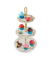 Gauri Kohli Marbella Three Tier Marble Cake Stand - Large