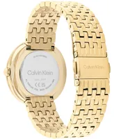 Calvin Klein Women's 2H Quartz Gold-Tone Stainless Steel Bracelet Watch 34mm