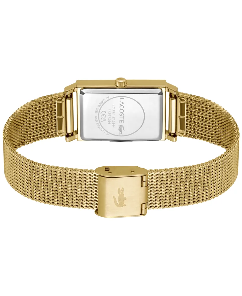 Lacoste Women's Catherine Gold-Tone Mesh Bracelet Watch 28.3mm x 20.7mm