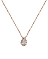 Diamond Pear Solitaire Pendant Necklace (1/4 ct. t.w.) 14k Gold, 16" + 2" extender