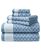 Nautica Zane Chevron Cotton Terry 6 Piece Towel Set