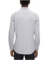 Boss by Hugo Boss Men's Striped Performance-Stretch Slim-Fit Dress Shirt