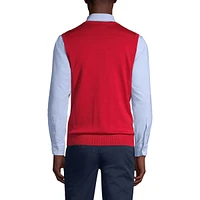 Lands' End School Uniform Men's Cotton Modal Fine Gauge Sweater Vest
