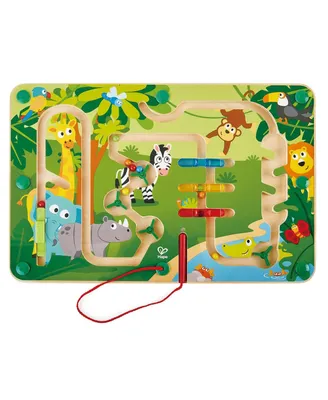 Hape Wooden Jungle Magnetic Maze Toy with Magnetic Wand