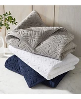 Hotel Collection Micro Cotton Sculpted Tonal Tile Bath Towel, 30" x 56", Exclusively at Macy's