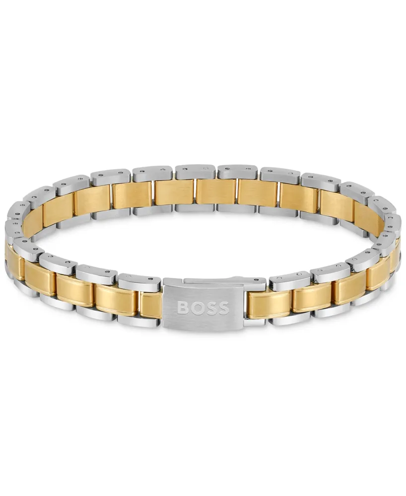 Hugo Boss Men's Essentials Two-Tone Stainless Steel Link Bracelet