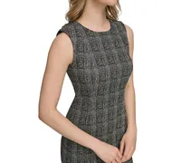 Calvin Klein Women's Plaid Sleeveless Sheath Dress