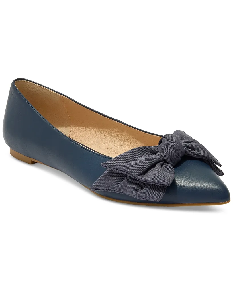 Jack Rogers Women's Debra Pointed-Toe Slip-On Bow Ballet Flats