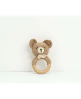 embe Baby Animal Wooden Rattle Bear by