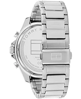 Tommy Hilfiger Men's Multifunction Silver-Tone Stainless Steel Watch 46mm