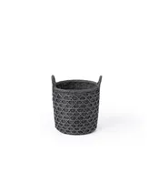 Baum 3 Piece Round Rattan and Bamboo Caning Basket Set with Ear Handles