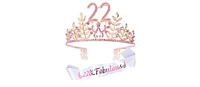 Meant2tobe Doradreamdeko 22nd Birthday Sash and Tiara for Women