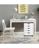 Costway 5 Drawer Chest Storage Dresser Floor Cabinet Organizer