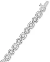 Diamond Halo Link Bracelet (4 ct. t.w.) in 10k White Gold