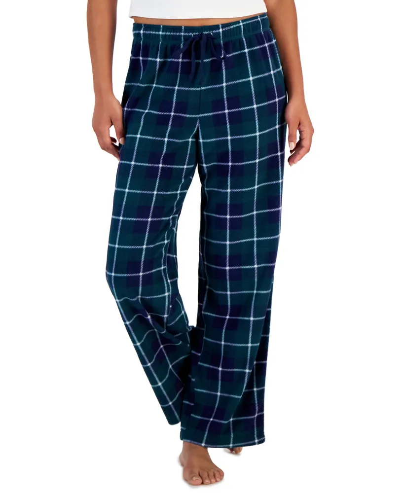 Charter Club Women's Printed Fleece Pajama Pants, Created for Macy's