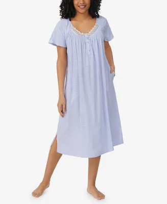 Aria Women's Short Sleeve Long Nightgown