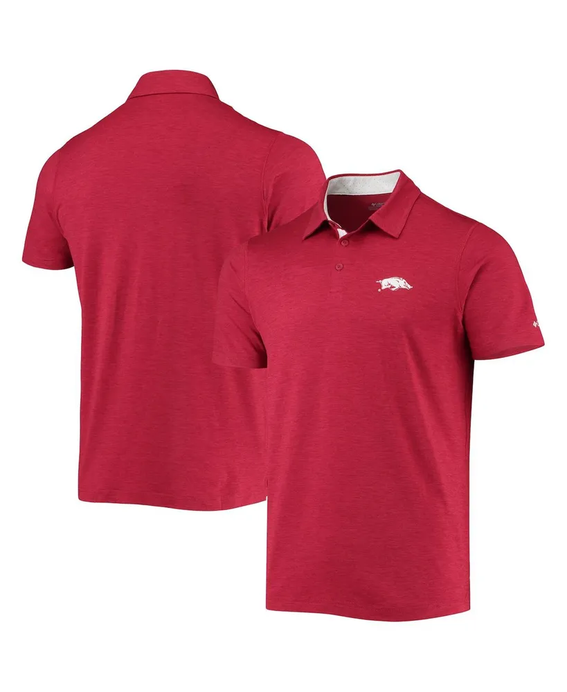 Men's Columbia Cardinal Arkansas Razorbacks Tech Trail Omni-Shade Polo Shirt