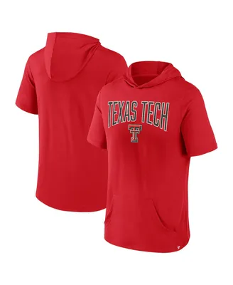Men's Fanatics Red Texas Tech Raiders Outline Lower Arch Hoodie T-shirt