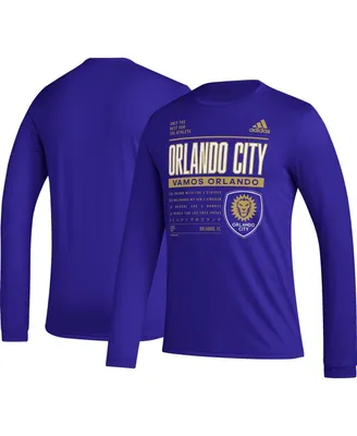 Men's adidas Purple Orlando City Sc Club Dna Long Sleeve T-shirt