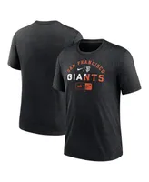Men's Nike Heather Black San Francisco Giants Rewind Review Slash Tri-Blend T-shirt